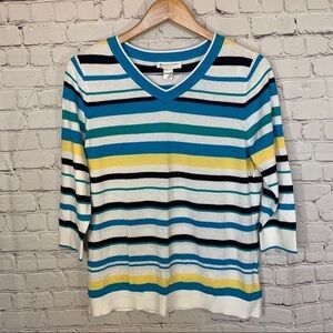NWT Christopher & Banks Multicolored Stripped